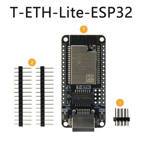 T-ETH-Lite Development Board ESP32-WOVER-E Ethernet-ModulstöD TF Expandable Power POE Shield H673 1