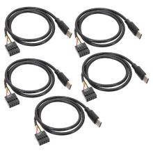 Cable USB de 9 Pines A USB Tipo C de 5 Piezas para Placa Base de Computadora A Pantalla Secundaria USBC Pantalla LCD de PC Adaptador de Cable USB de 9