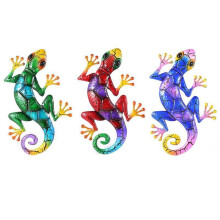 Metal Gecko Yard TräDgåRdsdekoration för Utomhusstatyer HemträDgåRd VäGgdekor Miniatyr Skulptur ÖDla Ornament D