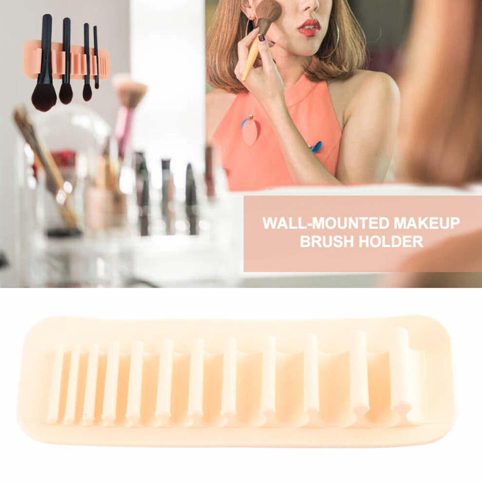 Pink Wandmontierter Make-Up-Pinsel-Zahnbã¼Rstenhalter