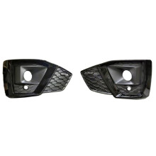 Car Black Left Right Fog Light Grille Cover Front Honeycomb Bumper Grille for A5 S5 2019-2023