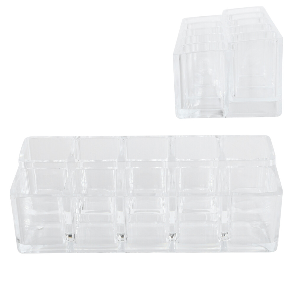 Transparent Acrylic Lipstick Organizer Stand, 17.2x6.8x5.1cm