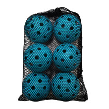 Pickleball Balls 6Pack Durable Hollow Outdoor Balls For Practice And Tournament Play Red And Light Blue 7.4 Cm 74 Mm