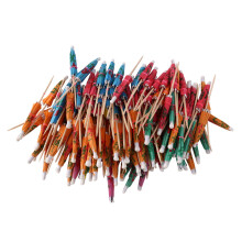 144 Stuks Kleur Bloem Papier Kleine Paraplu Teken Fruit Teken Cocktail Teken Bar Benodigdheden Fruitschaal Drink Decoratie