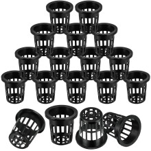 100 Pack 2,36 Zoll Netz Becher Schlitz Geflecht Breiter Lippen Filter Pflanze Netz Topf Eimer Korb für Hydroponik Aquaponik Orchideen