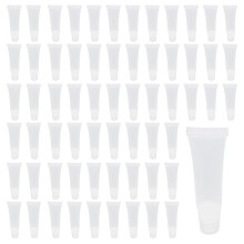 Tubi Lucidalabbra per Bottiglia di Distribuzione da 100 Pezzi da 10 Ml, Contenitori Vuoti per Lozione Trasparente per Cosmetici DIY, Bocca Obliqua