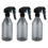 Plastic Spray Bottles for Cleaning Solutions,10OZ Reusable Empty Container with Durable Black Trigger Sprayer, 3Pack 1