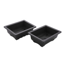 6-Piece Bonsai Pots-Classic Deep Wet Tray with Built-in Mesh-for Plants, Flowers, Herbs, Plastic Square Pots