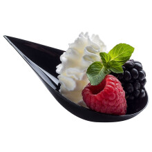 100 Tear Drop Appetizer Borden - Dessert Borden Proef Lepels Plastic Lepels Dessert Kommen, Zwart