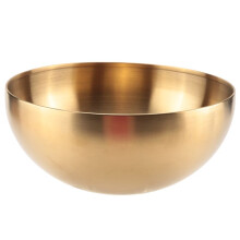 GroßE KapazitäT Edelstahl Salat SchüSseln Koreanische Suppe Reis Nudel Ramen SchüSsel KüChe Lebensmittel BehäLter,Gold,20X9CM