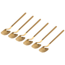 Kaffee LöFfel,6 StüCk Espresso LöFfel,5,6 Zoll Edelstahl Kleine LöFfel Tee LöFfel Tiny LöFfel (Gold)