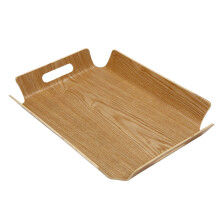 Luxe Bureautafel Bamboe in Bed Brood Houten Dienblad Hout Fruit Ontbijt Eten Taart Koffie Thee Dienblad met Handvatten