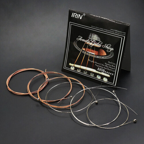 IRIN A108 6 Peças/Set Acoustic Flok Guitar String 009-045 Polegadas 6 Cordas Guitar Parts Acessórios 2
