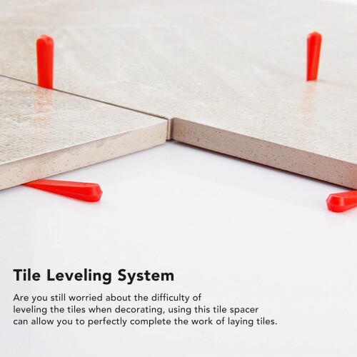 1000PCS Red Tile Leveling Wedges 0.2in for Perfect Tile Alignment 2