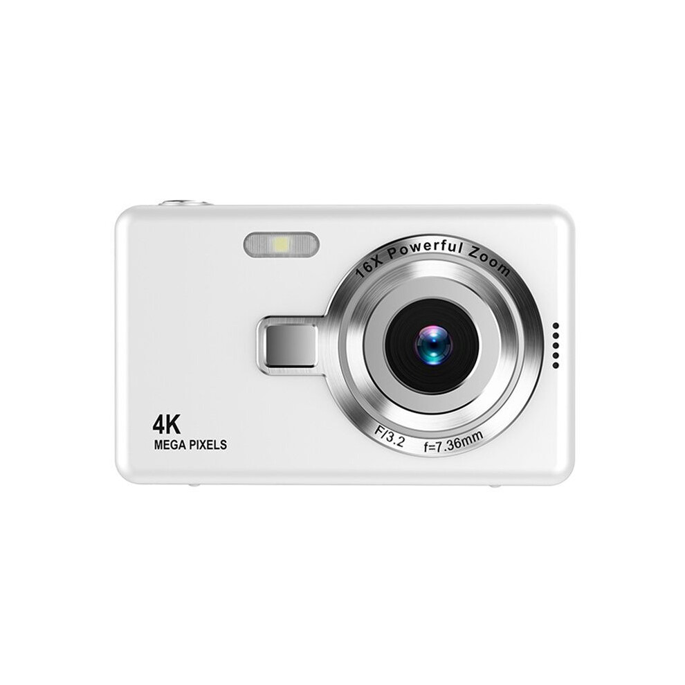 Hd 1080P 96Mp Digital Camera For Children - 16X Zoom, 2.4 Inch Ips Screen, Ideal For Beginner Photography White 4711820944189
