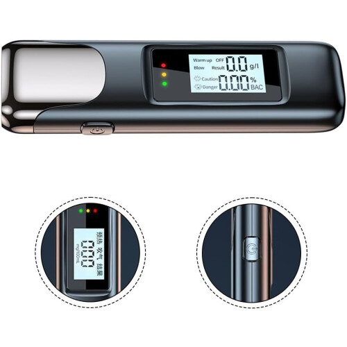 Alcohol Tester Portable Alcohol Sensor With Automatic Operation  Accuracy Rechargeable 3Color LED Indicator 2