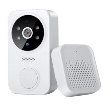 Tuya Home Dörrklocka Kamera WIFI Trådlös Dörrklocka AC Batteridriven Kamera Bell Life Doorbell Camera,A