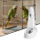 Bird Water Dispenser, White Automatic Cage Feeder for Parrots and Parakeets, Hydration System, Easy Installation 2