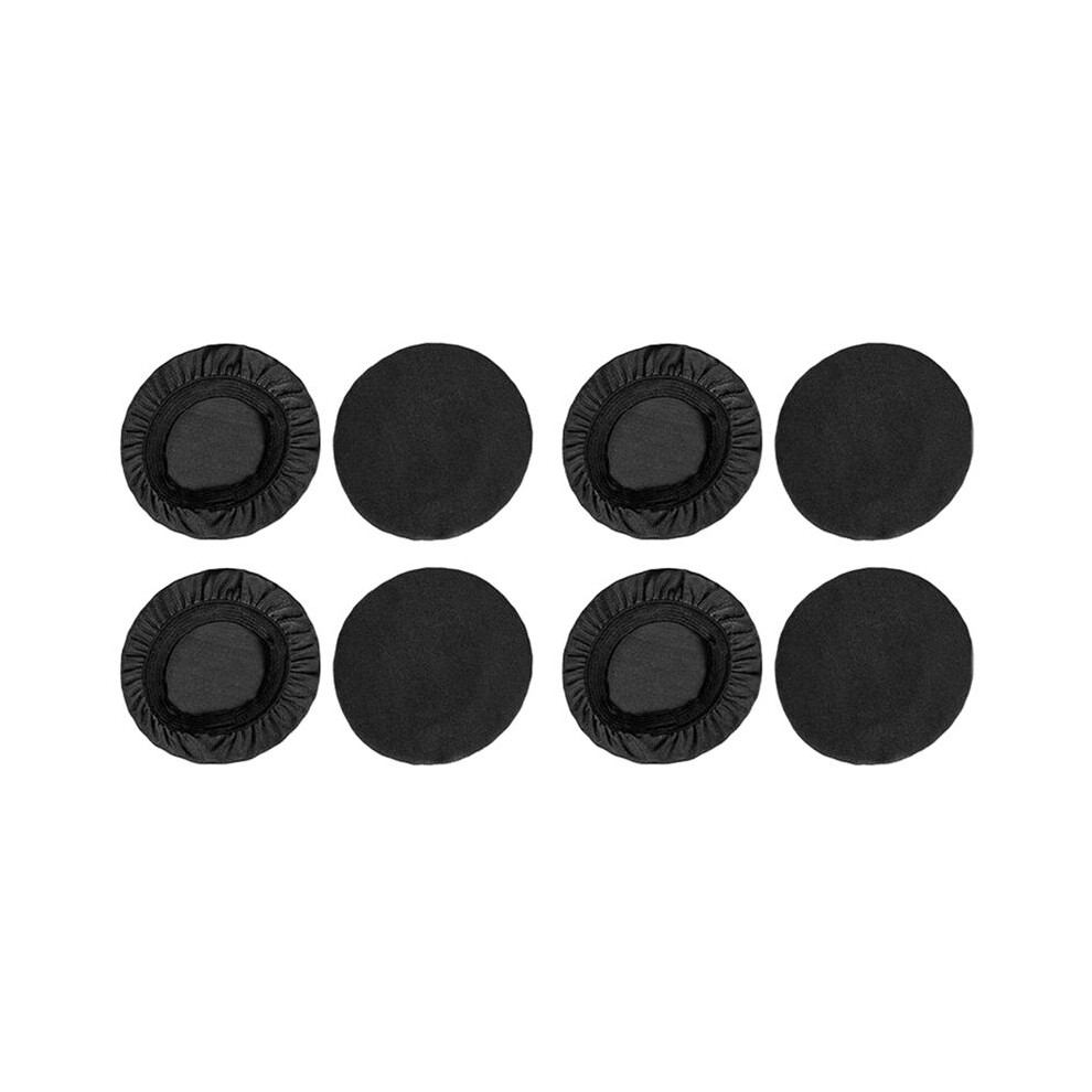 4 Pairs 10Cm Elastic Earpad Covers Headphone Covers Stretchable And Washable Sanitary Earcup Protectors Black 6032768056207