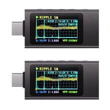 2Pcs KWS-X1 Power Meter 12A Type-C Fast Charge Tester Digital Display  Voltage Ammeter Power Meter Electrician Tool