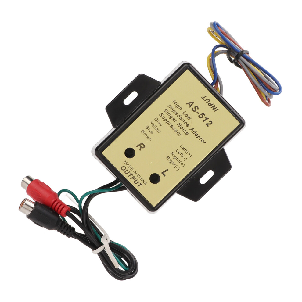 2 Channel Speaker Level To Line Level Adapter High Low Impedance Converter 5011374807091