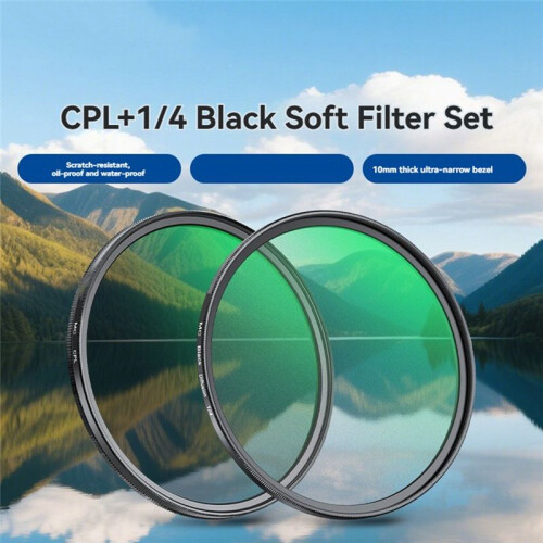 67mm CPL+Black Diffusion 1/4 Filter Circular Polarizing Glare Reduction Dreamy Soft Cinematic Effect for   Lens 1