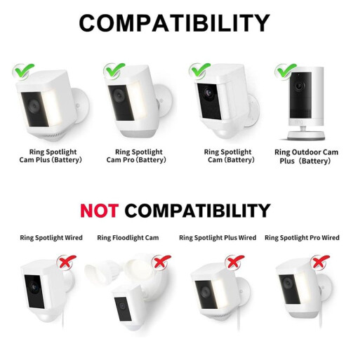 Case for Ring Stick  Cam/Pro (Battery) Camera Wall Mount Black 2