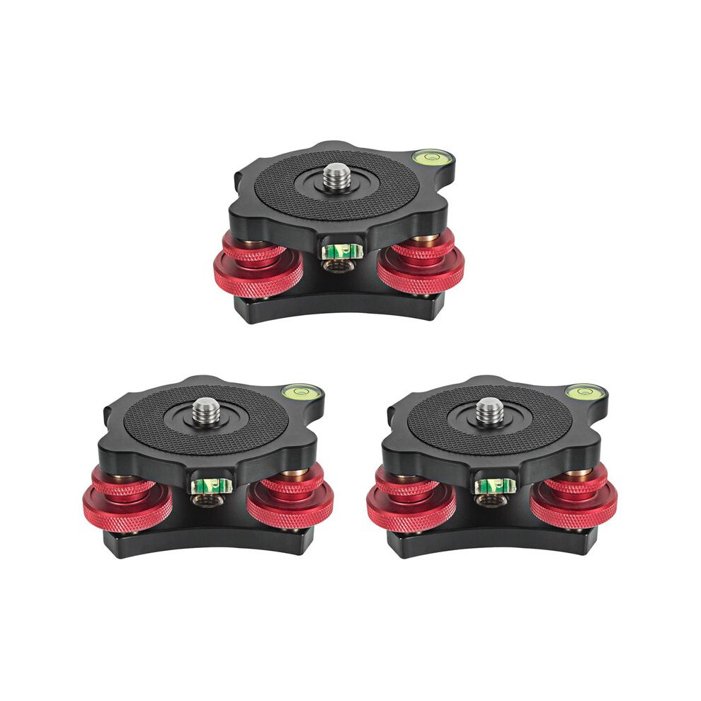 3X Tripod Leveling Base Leveler Adjusting Base Panning Level Plate Dslr Camera Adjustment Table Base 4711634531407