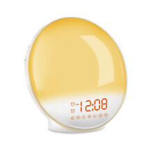 Wake Up Light Colored Sunrise Sunset Alarm, Dual Alarms, White Noise Sleep Aid For Kids And Adults, Heavy Sleepers