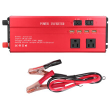 Modified Sine Wave Inverter For Car, High Power Output DC To AC Converter, 2000W Continuous Power Supply Multi Outlet Charging USB Ports LED Display
