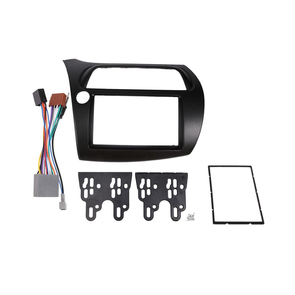 For Double Din Fascia Radio Dvd Stereo Cd Panel Dash Mounting Installation Trim Kit Face Frame Bezel With Wire Harness(178X102mm) 6033846179153