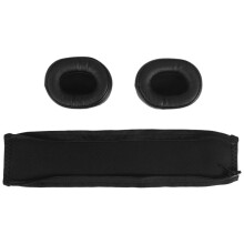 Headphone Sponge Leather Case Earmuffs Protective Cover Pad for ATH-SR5 SR5BT Black