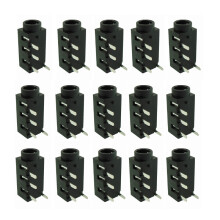 Conector de Audio Hembra de 100 Piezas de 3,5 Mm, Conector de Auriculares DIP de 4 Pines, Enchufe PJ-320A
