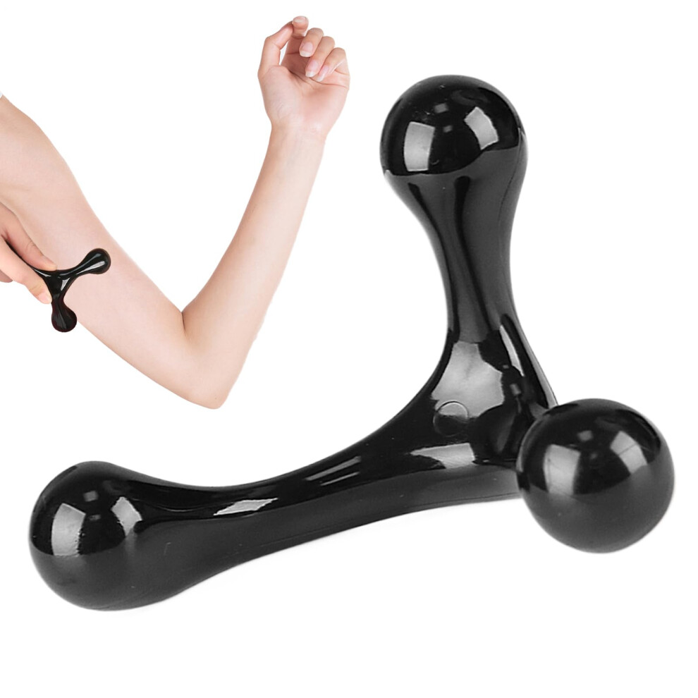 3 Point Manual Massager Handheld Deep Tissue Massager For Trigger Point Relief, Ergonomic Grip Ball Roller