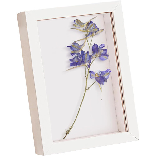 Box Frames White Picture Frame 5x7 Inches Deep Shadow Box for Display, White430, Depth 3 cm, Wall or Tabletop 1