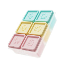 Baby Food Freezer Tray Silicone with LeakProof Lid, 6Section Freezer Safe Portion Organizer