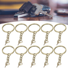 10 Stück Bronze-Metall-Schlüsselanhänger DIY-Zubehör mit Schraubösen, 25 mm