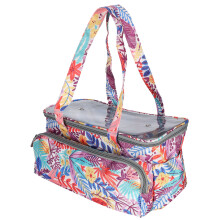 Tragbare Häkeltasche für Wollknäuel mit Metallösen, robuste und wasserdichte Aufbewahrungstasche für Strickprojekte, Häkelnadeln und Zubehör.