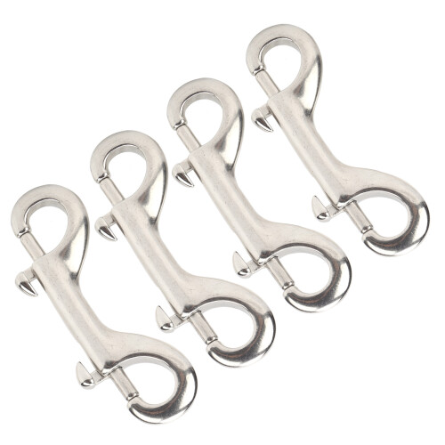 Multipurpose Snap Hook Durable Construction Double Ended Bolt Snap Quick Open And Lock Rust Resistant Marine Grade Spring Rebound Durability For Pet 2