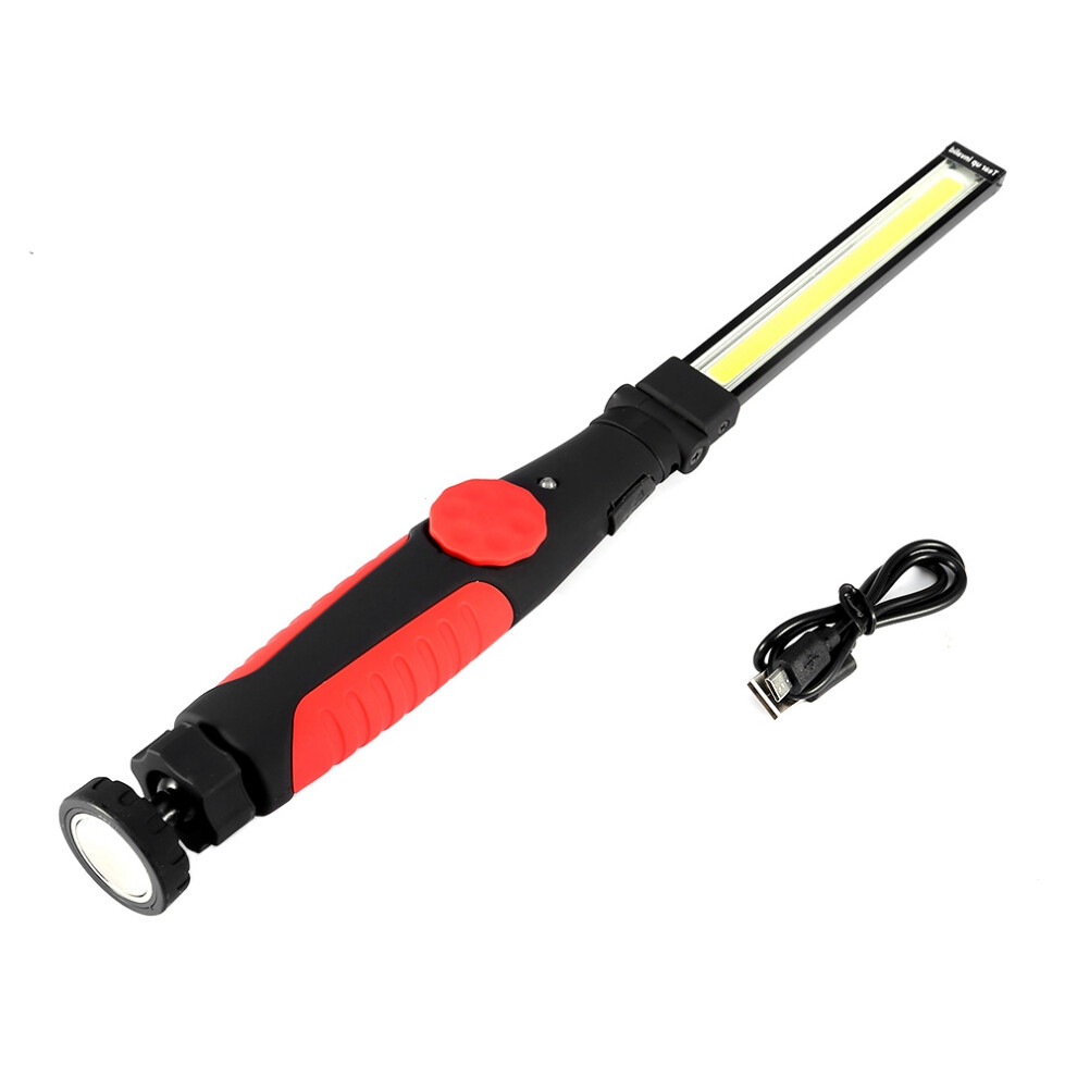 Adjustable Brightness Work Light, Premium 0-100% Brightness Control Rechargeable Cob Light For Travel Field Outdoor Warehouse Workshop Emergency 9169997517081