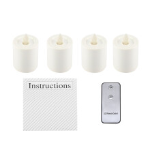 Weatherproof Flameless Candle Decorative LED Candles Real Flame Effect Energy Saving Light For Indoor Outdoor Use Flameless Smokeless Pillar Candle