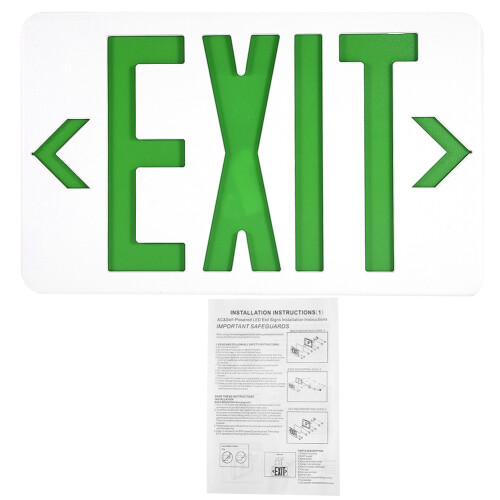 Emergency Lighting Solution, Durable LED Exit Sign With 2 Hour Backup Battery, Suitable For Public Places, UL Listed Exit Sign For Damp Location Rated
