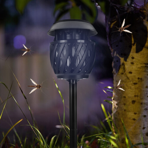 Ηλιακός τροφοδοτούμενος φακός Tiki, ηχείο Bluetooth Tiki Torch, εξωτερική ηλιακή λάμπα LED, 1