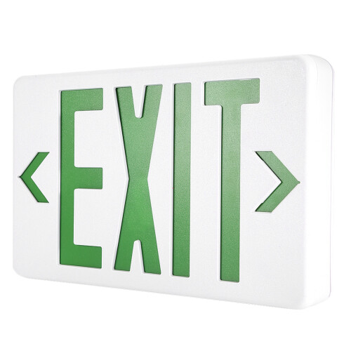 Emergency Lighting Solution, Durable LED Exit Sign With 2 Hour Backup Battery, Suitable For Public Places, UL Listed Exit Sign For Damp Location Rated 1