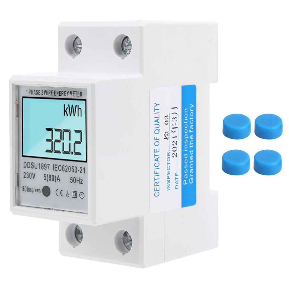 Lcd Backlight Display Energy Meter Positive Active Energy Measurement Digital Processing Technology Single Phase Energy Meter With Electromagnetic 9464372879809