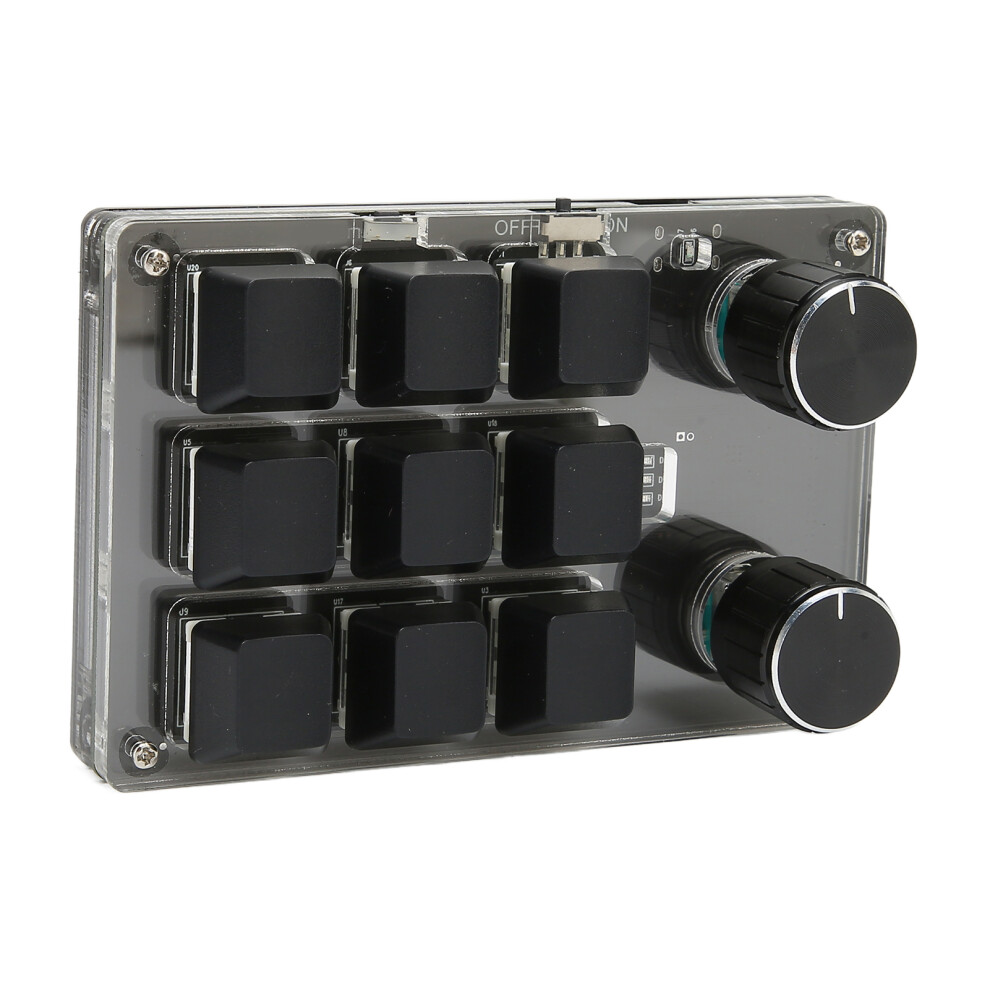 Mechanical Gaming Keypad 9 Keys & 2 Knobs Wireless Usb Diy Programmable 8731374818176