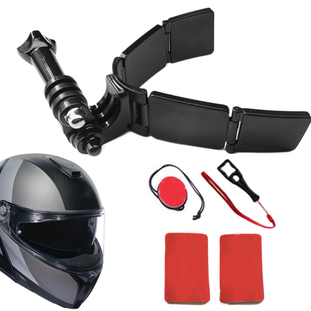 Motorcycle Helmet Chin Mount For Action Camera With Adjustable Viewing Angle And Stable Image Capture 9189345493874