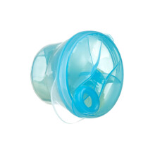Blue MultiFunction Plastic 3 Slots Milk Powder Cup Small Layered Milk Box Design Compact Size