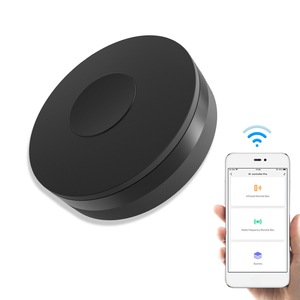 Intelligent Ir Rf Remote For Tuya 2.4Ghz, 10M Range, Black 9461374819772
