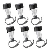 6 Pack Solar Pool Lights For Framed Above Ground Pools Waterproof Outdoor Pool Fence Decoration Accessories